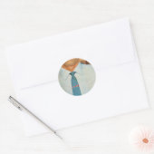 Draagman uit de jaren '50 ronde sticker (Envelop)