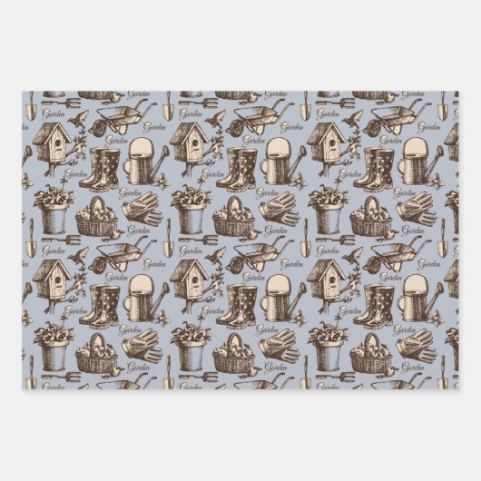 Draagpapier voor tuinbouwblauw, vellen 3 (Voorkant 3)