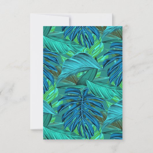 Draagpartij voor oerwoud in tropische zomer kaart (Achterkant)