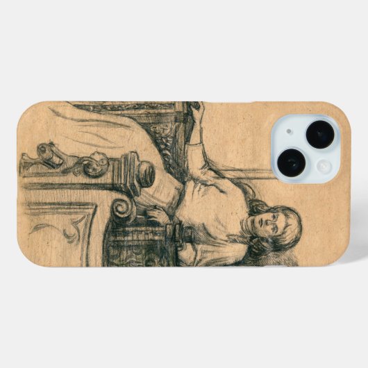 Draagpotloodgrafiek op het vliegtuig Case-Mate iPhone case (Achterkant (horizontaal))