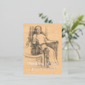 Draagpotloodgrafiek op het vliegtuig folie feestdagen briefkaart (Staand Voorkant)