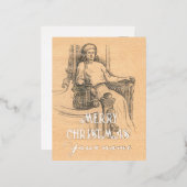 Draagpotloodgrafiek op het vliegtuig folie feestdagen briefkaart (Voorkant / Achterkant)