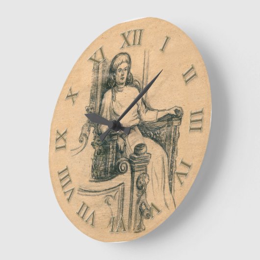 Draagpotloodgrafiek op het vliegtuig grote klok (Hoek)