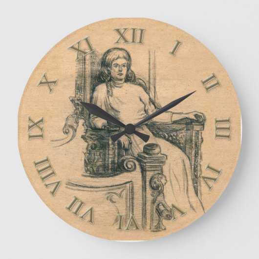 Draagpotloodgrafiek op het vliegtuig grote klok (Voorkant)