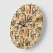 Draagpotloodgrafiek op het vliegtuig grote klok (Hoek)