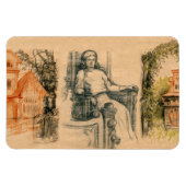 Draagpotloodgrafiek op het vliegtuig magneet (Horizontaal)