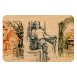 Draagpotloodgrafiek op het vliegtuig magneet