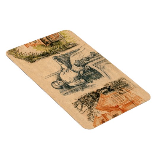 Draagpotloodgrafiek op het vliegtuig magneet (Rechterzijde)