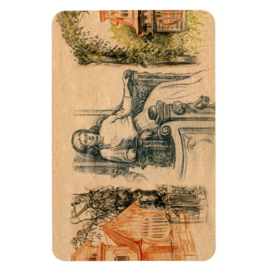 Draagpotloodgrafiek op het vliegtuig magneet (Verticaal)