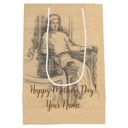 Draagpotloodgrafiek op het vliegtuig medium cadeauzakje (Achterkant)