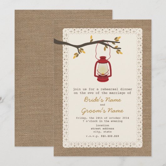 Draagrepetitie van de Herfst van de Camping van de Kaart (Voorkant / Achterkant)