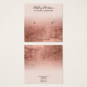 Draagscherm met blush roos gold folie  vierkante visitekaartjes (Voorkant /achterkant)