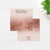 Draagscherm met blush roos gold folie  vierkante visitekaartjes (Bureau)