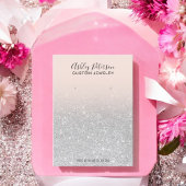 Draagscherm voor Blush zilveren glitter-juwelen Visitekaartje