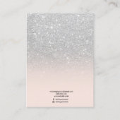 Draagscherm voor Blush zilveren glitter-juwelen Visitekaartje (Achterkant)