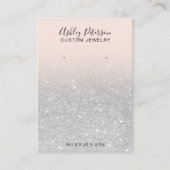 Draagscherm voor Blush zilveren glitter-juwelen Visitekaartje (Voorkant)