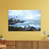 Draagse vuurtoren op zonsopgang canvas afdruk (Insitu (Woonkamer))