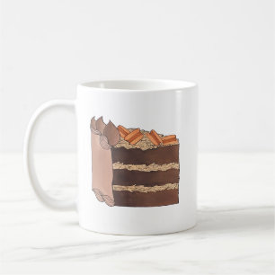 Draagstuk van de Duitse Chocolade Cake Slice Birth Koffiemok