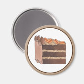 Draagstuk van de Duitse Chocolade Cake Slice Birth Magneet (Voorkant / Achterkant)
