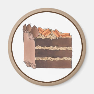 Draagstuk van de Duitse Chocolade Cake Slice Birth Magneet