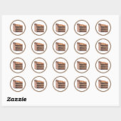 Draagstuk van de Duitse Chocolade Cake Slice Birth Ronde Sticker (Vel)