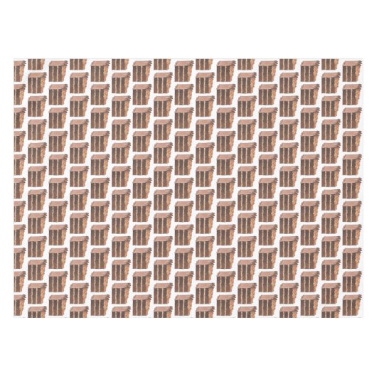 Draagstuk van de Duitse Chocolade Cake Slice Birth Tafelkleed (Voorkant (Horizontaal))