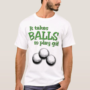Draagt ballen om golf te spelen t-shirt