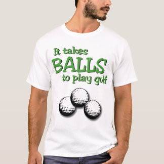 Draagt ballen om golf te spelen t-shirt