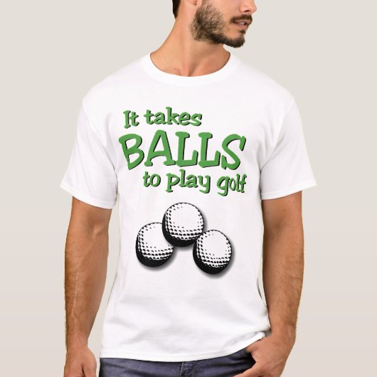 Draagt ballen om golf te spelen t-shirt (Voorkant)