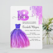 Draagt de 18e verjaardag van Violet Chic Silver Kaart (Staand voorkant)