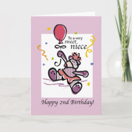 Draagt de 2de Verjaardag van de nicht Ballon Kaart
