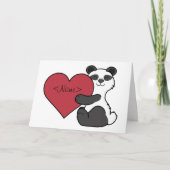 Draagt de Leuke Panda van de Valentijnsdag met Feestdagen Kaart (Voorkant)
