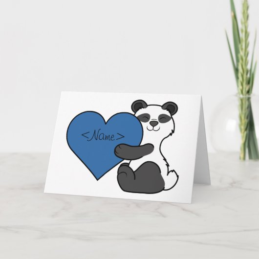 Draagt de Leuke Panda van de Valentijnsdag met Feestdagen Kaart (Voorkant)