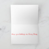 Draagt de Vrolijke Kerstman van Beary het Feestdagen Kaart (Binnen)