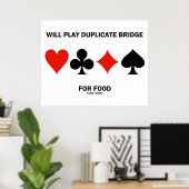 Draagt duplo voor eten (kaartuitjes) poster (Thuiskantoor)