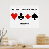 Draagt duplo voor eten (kaartuitjes) poster (Keuken)