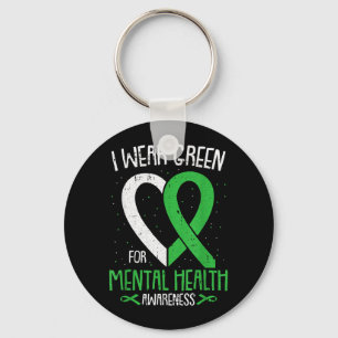 Draagt Groen Voor Mental Health Awareness Lint Sleutelhanger