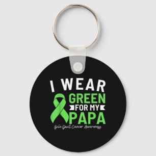 Draagt Groen Voor Papa Galwegkanker Bewustzijn Sleutelhanger