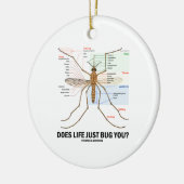 Draagt het leven je alleen maar? (Muggenanatomie) Keramisch Ornament (Links)