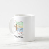 Draagt het leven je alleen maar? (Muggenanatomie) Koffiemok (Voorkant links)