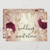 Draagt het Roos Gold Rozen Burgundy op in Marsala  Kaart (Voorkant / Achterkant)