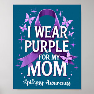 Draagt paars voor de epilepsiebewustzijnsmaand van poster