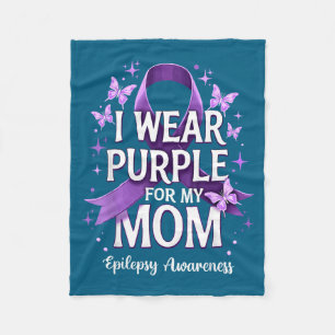 Draagt paars voor moeders epilepsie bewustwordings fleece deken