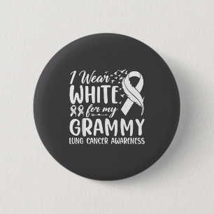 Draagt Wit Grammy Longkankerbewustzijn Ronde Button 5,7 Cm