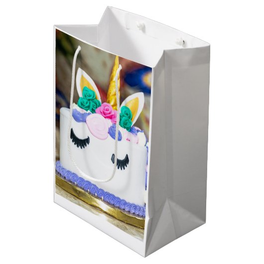 Draagtaart Gemiddelde Gift Bag Medium Cadeauzakje (Voorkant Gekanteld)