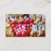 Draagtaarten en pinda's met chocolade visitekaartje (Achterkant)