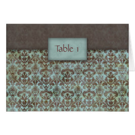 Draagtafelklep Damask Blue Brown