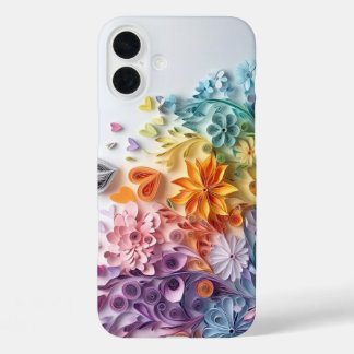 Draagtas met bloemen iPhone 16 plus hoesje