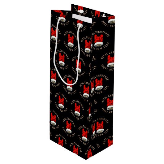 Draagtas met briefje met briefje met briefje wijn cadeautas (Voorkant Gekanteld)