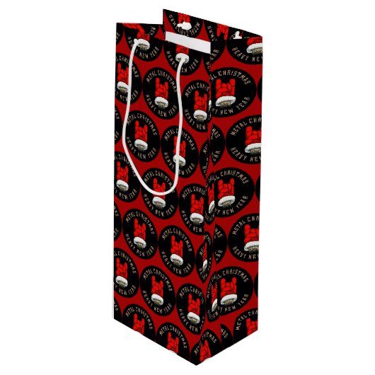 Draagtas met briefje met briefje met briefje wijn cadeautas (Voorkant Gekanteld)